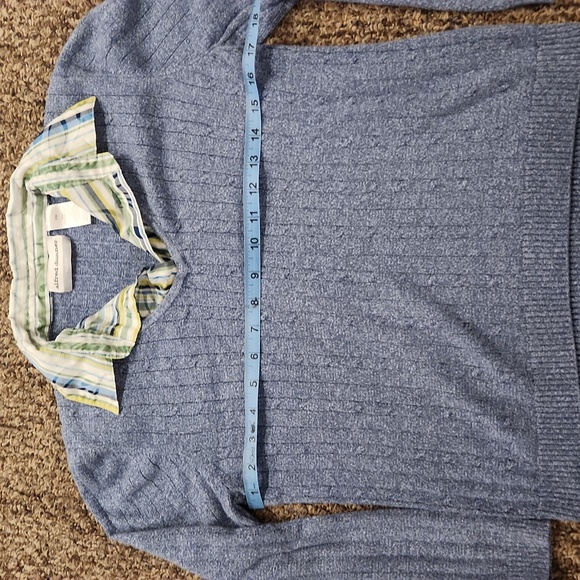 2 Alfred Dunner Sweaters Size Petite M Color Blue - Picture 5 of 11